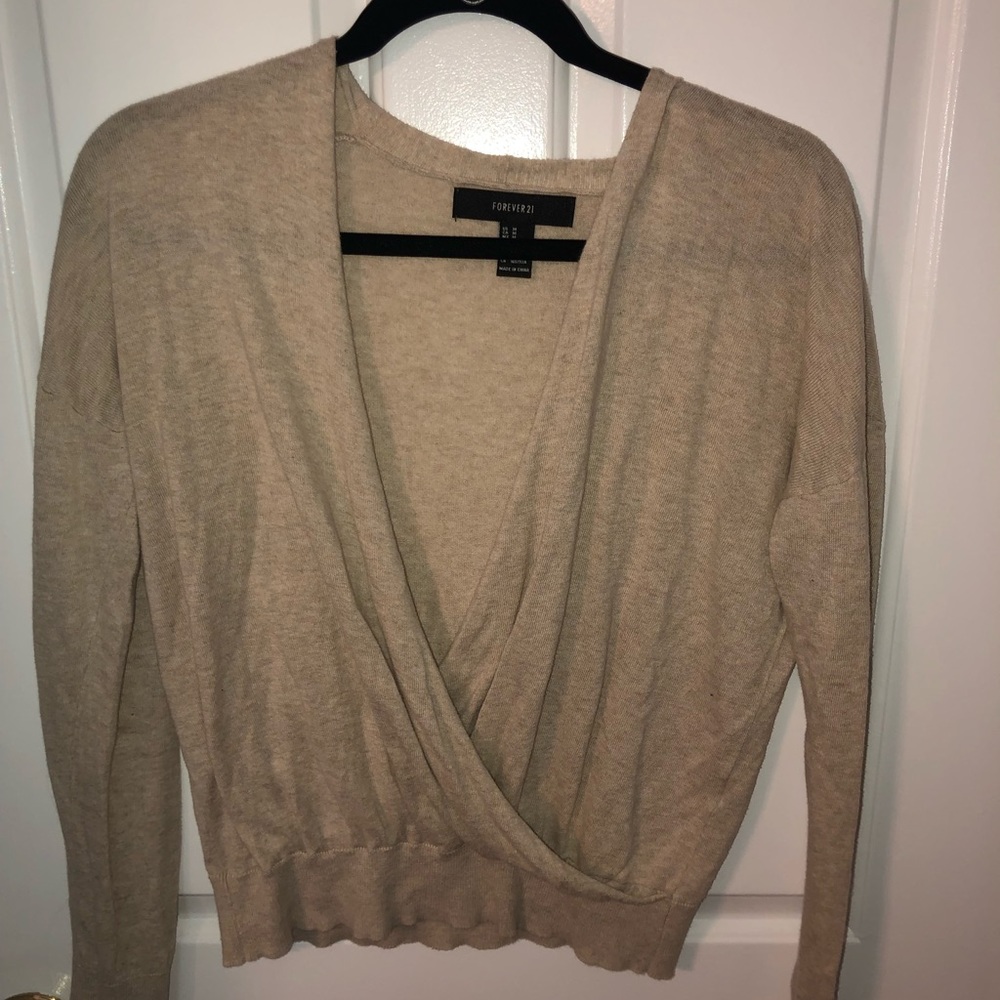 Cross-front sweater